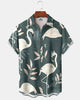 Alohadaddy® Men's Short-Sleeve Button-Down Shirt with Pocket Flamingo Print