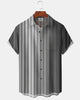 Alohadaddy® Basic Striped Print Men's Short-Sleeve Shirt