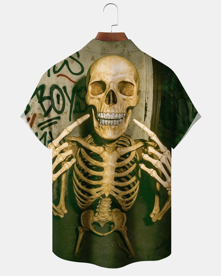 Alohadaddy® Artistic Abstract Giant Skull Men&