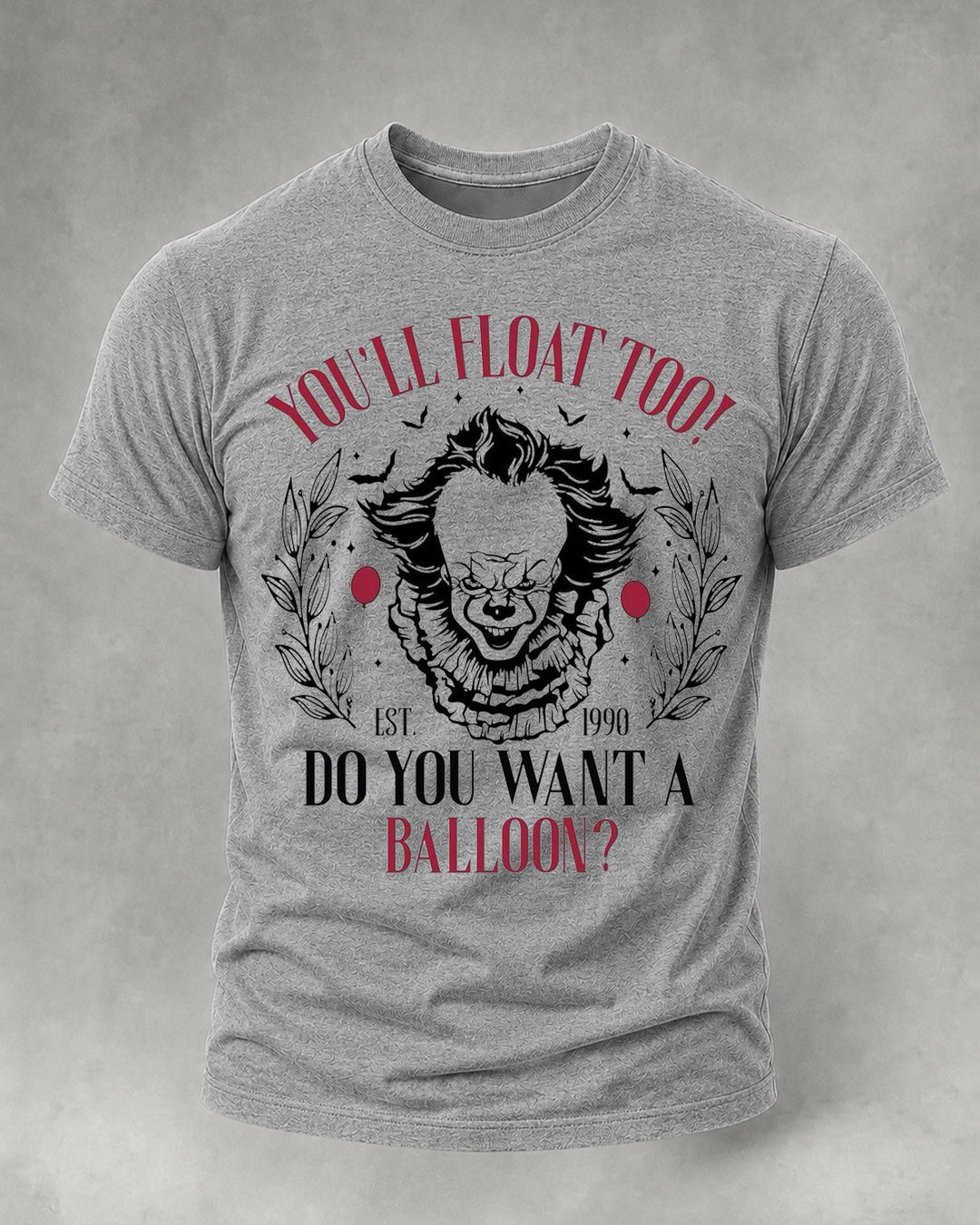 Casual Halloween Clown Print T-shirt with front print