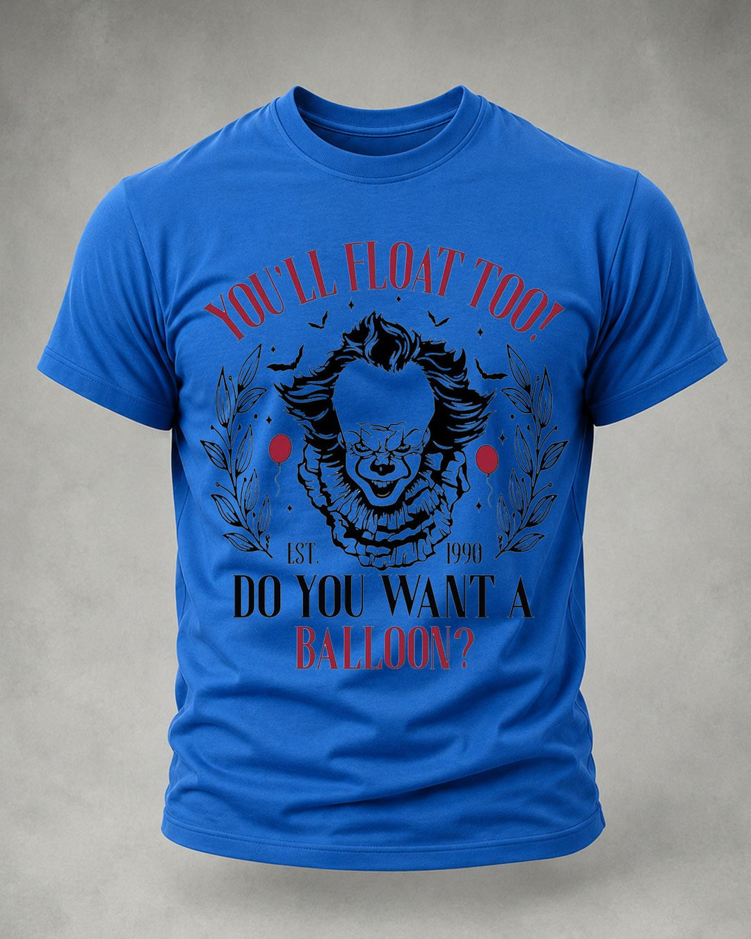 Casual Halloween Clown Print T-shirt with front print