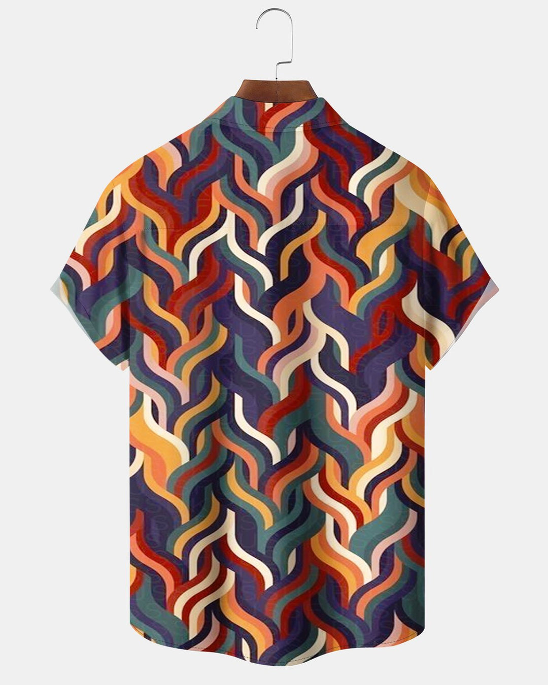Alohadaddy® Casual Striped Geometric Print Men&
