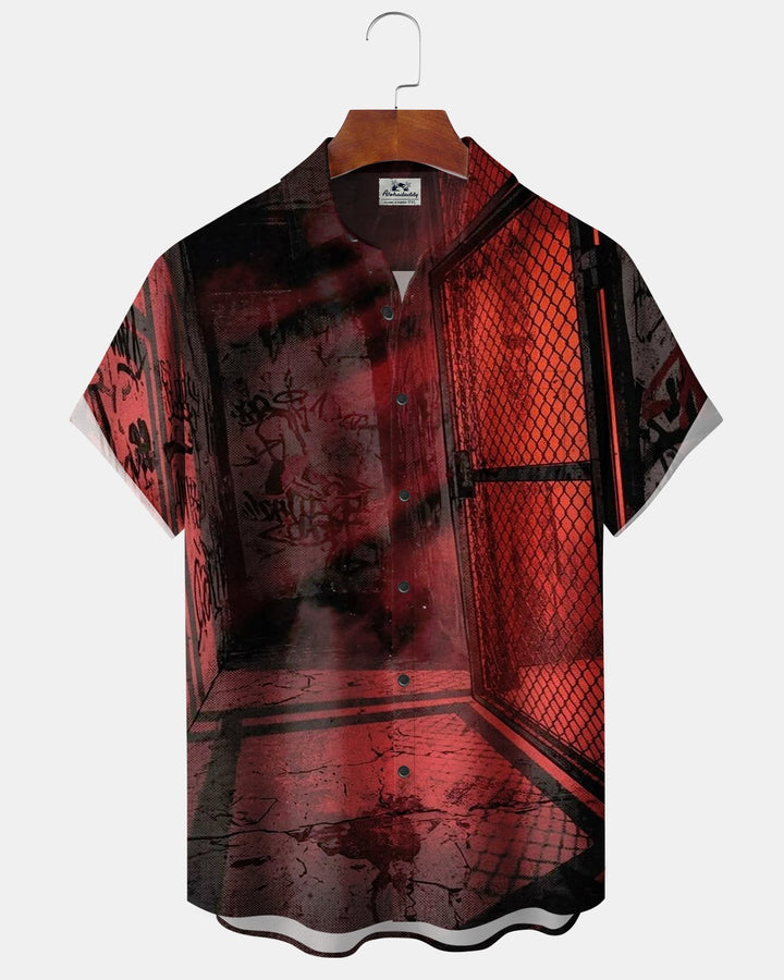 Alohadaddy® Halloween Bloodstain Print Men&