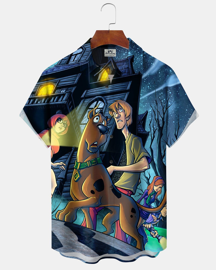 Alohadaddy® Halloween Portrait Castle Adventure Print Men&