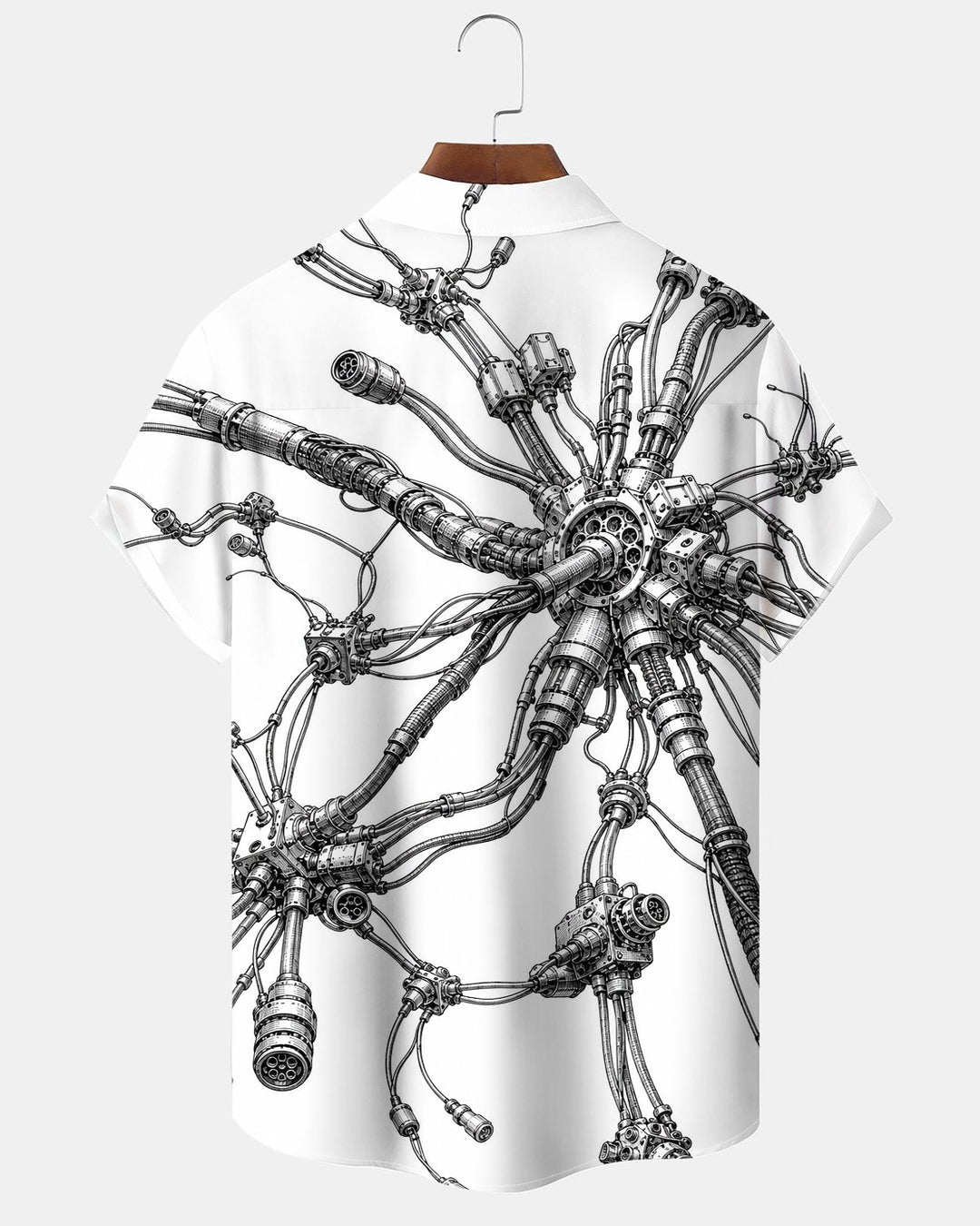 Alohadaddy® Casual Abstract Mechanical Geometric Print Men&