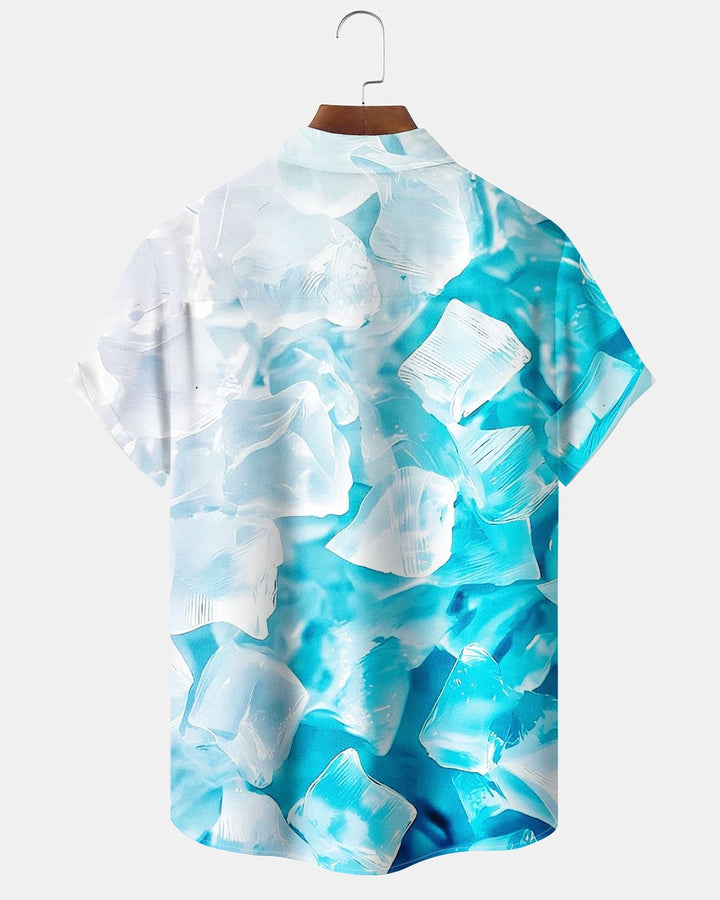 Alohadaddy® Casual Abstract Ice Cube Gradient Print Men&