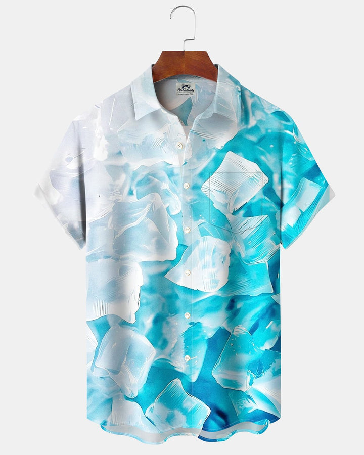 Alohadaddy® Casual Abstract Ice Cube Gradient Print Men&