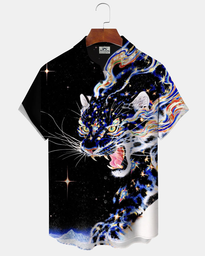 Alohadaddy® Casual Starry Sky Tiger Print Men&