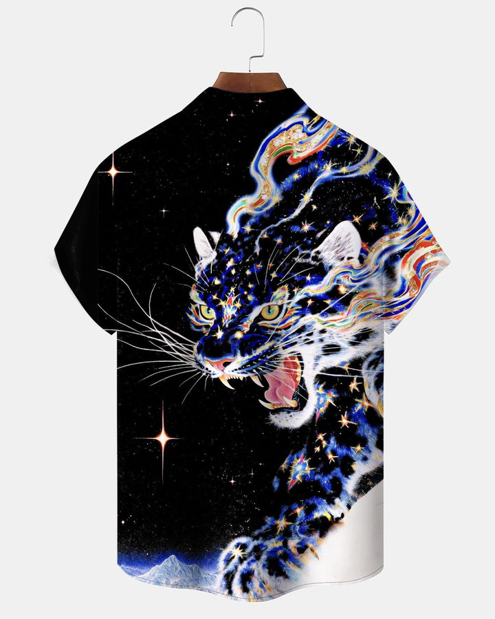 Alohadaddy® Casual Starry Sky Tiger Print Men&