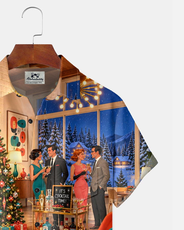 Alohadaddy® Holiday Christmas Family Gathering Portrait Christmas Tree Print Men&