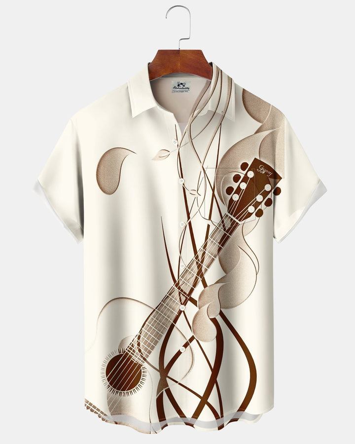 Alohadaddy® Casual Music Guitar Print Men&