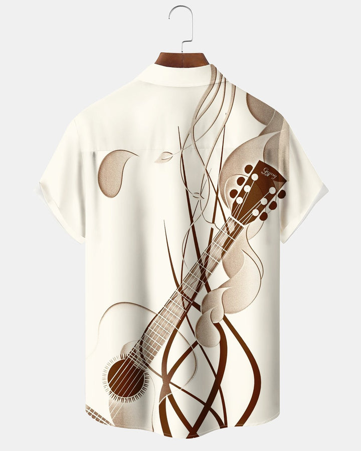 Alohadaddy® Casual Music Guitar Print Men&