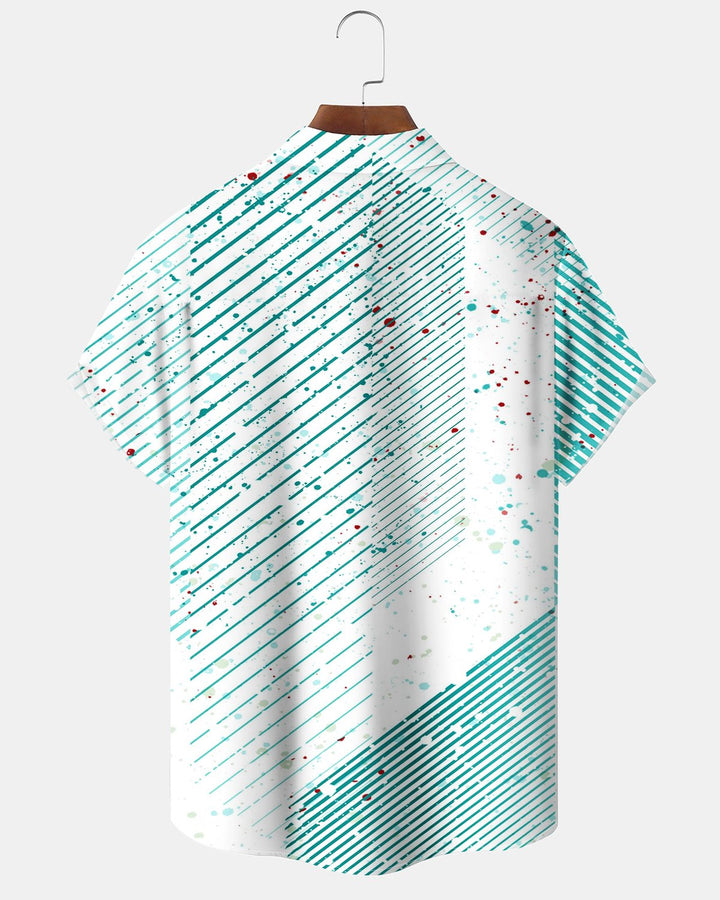 Alohadaddy® Casual Striped Polka Dot Geometric Pattern Men&