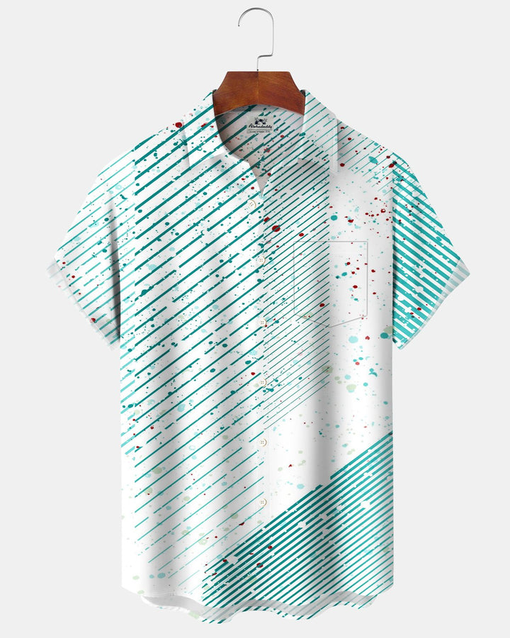 Alohadaddy® Casual Striped Polka Dot Geometric Pattern Men&