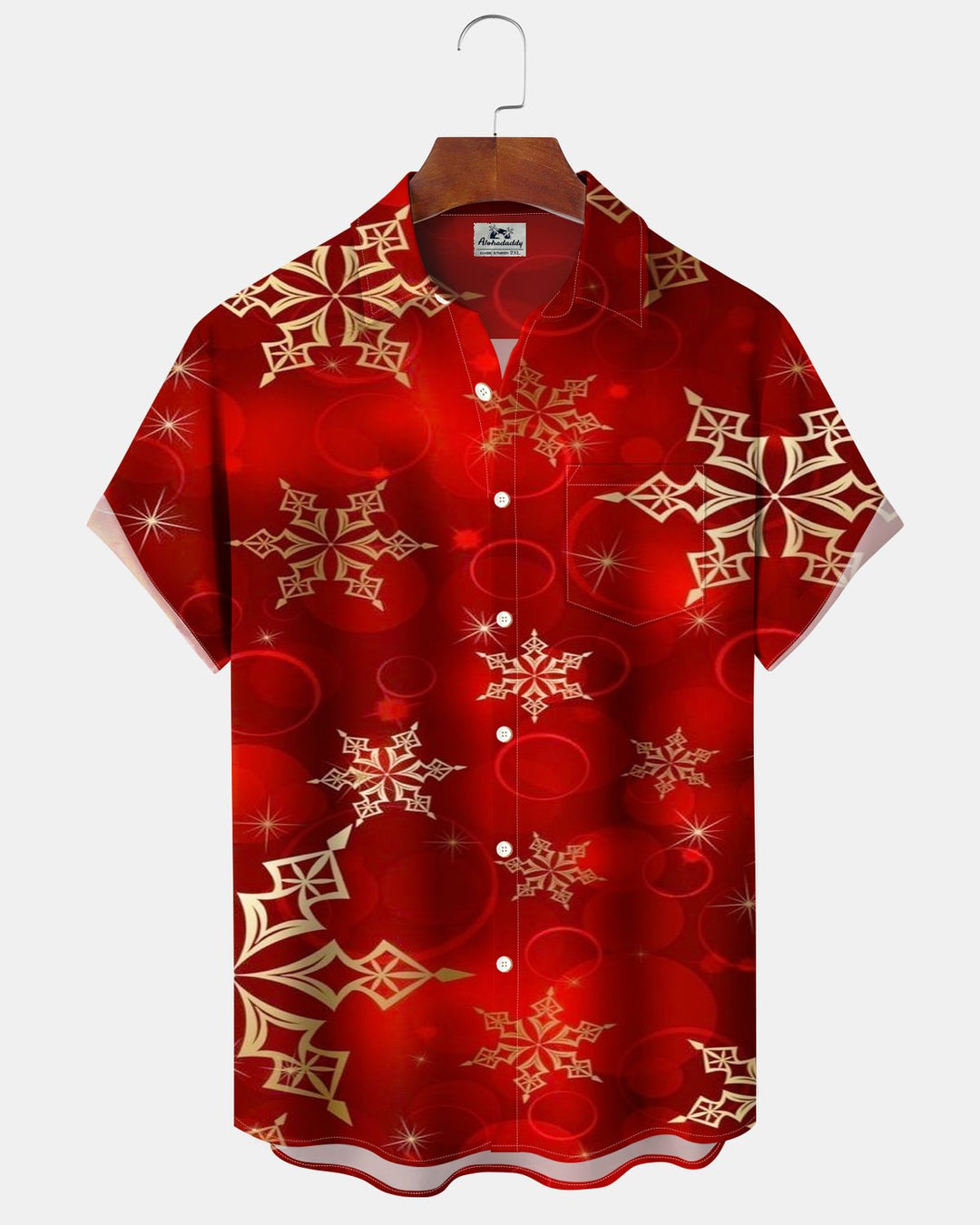 Alohadaddy® Holiday Christmas Snowflake Abstract Art Print Men&