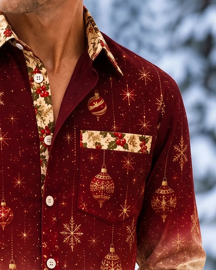 Alohadaddy® Holiday Christmas Snowflake Print Men&