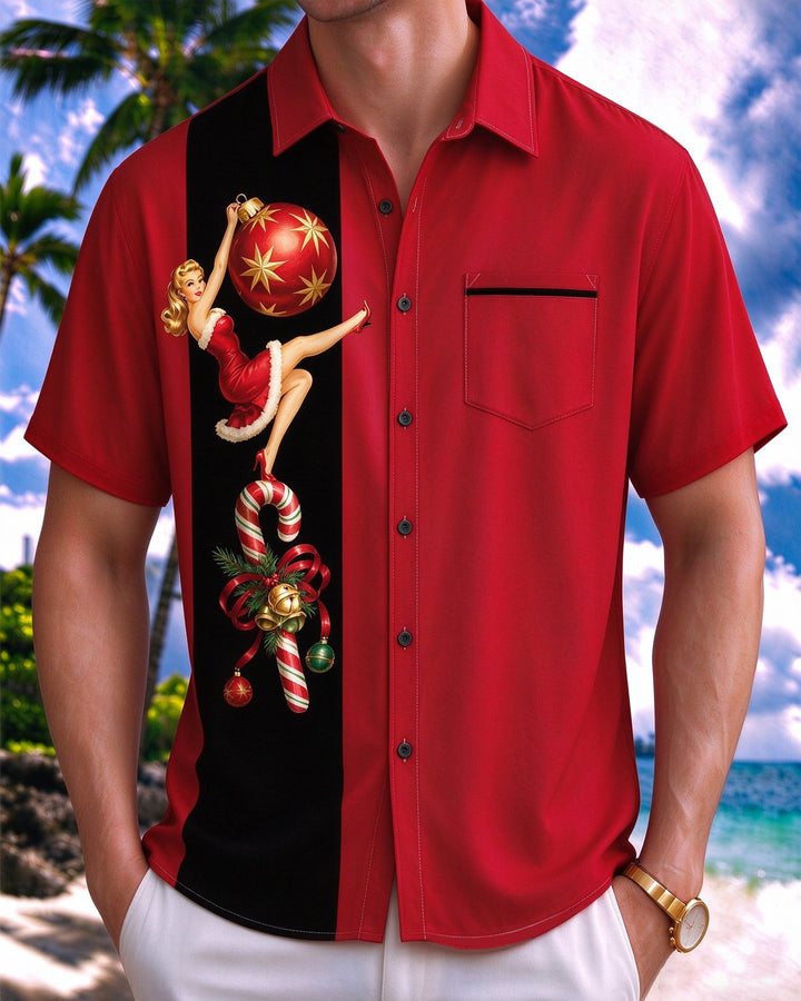 Alohadaddy® Holiday Christmas Candy Dancer Print Men&