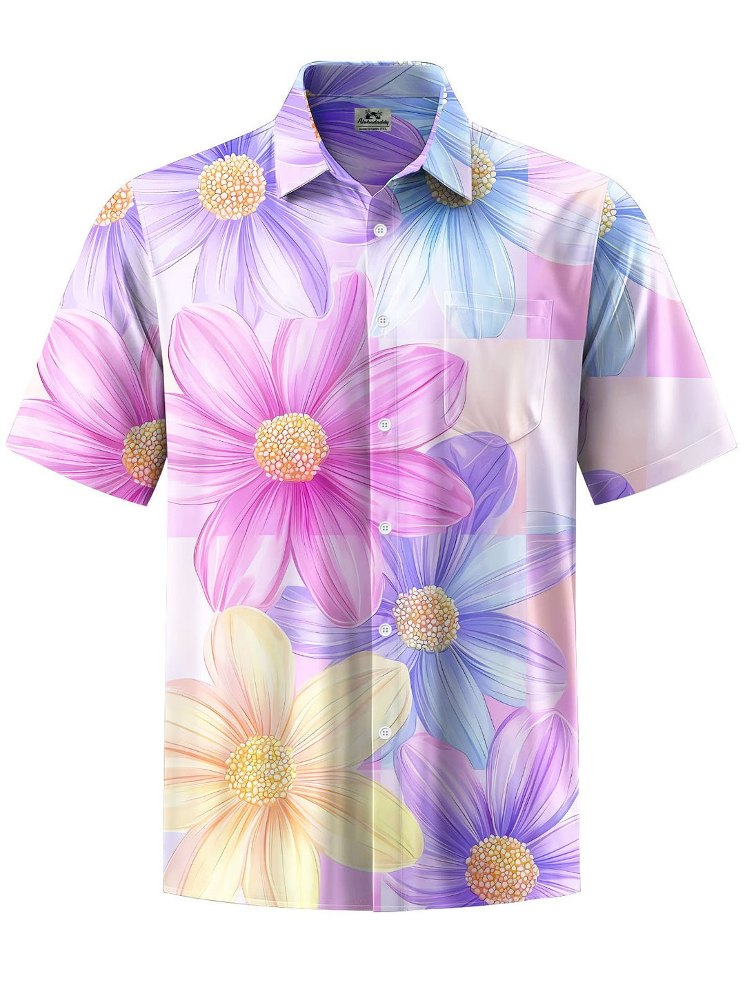 Alohadaddy® Hawaiian Floral Print Moisture Wicking Men&