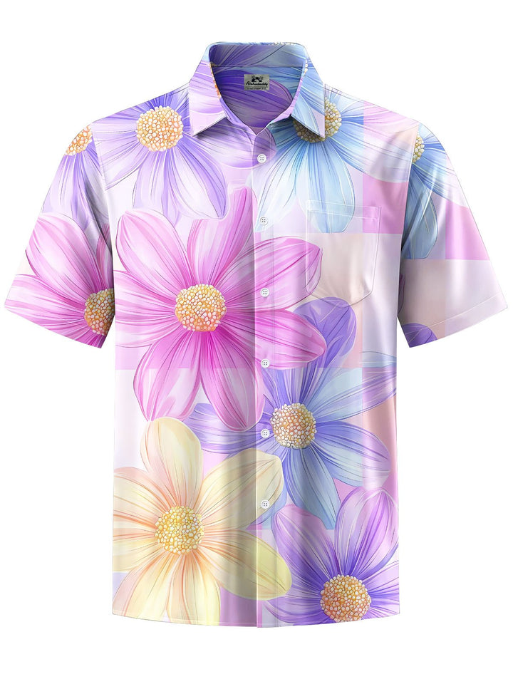 Alohadaddy® Hawaiian Floral Print Moisture Wicking Men&