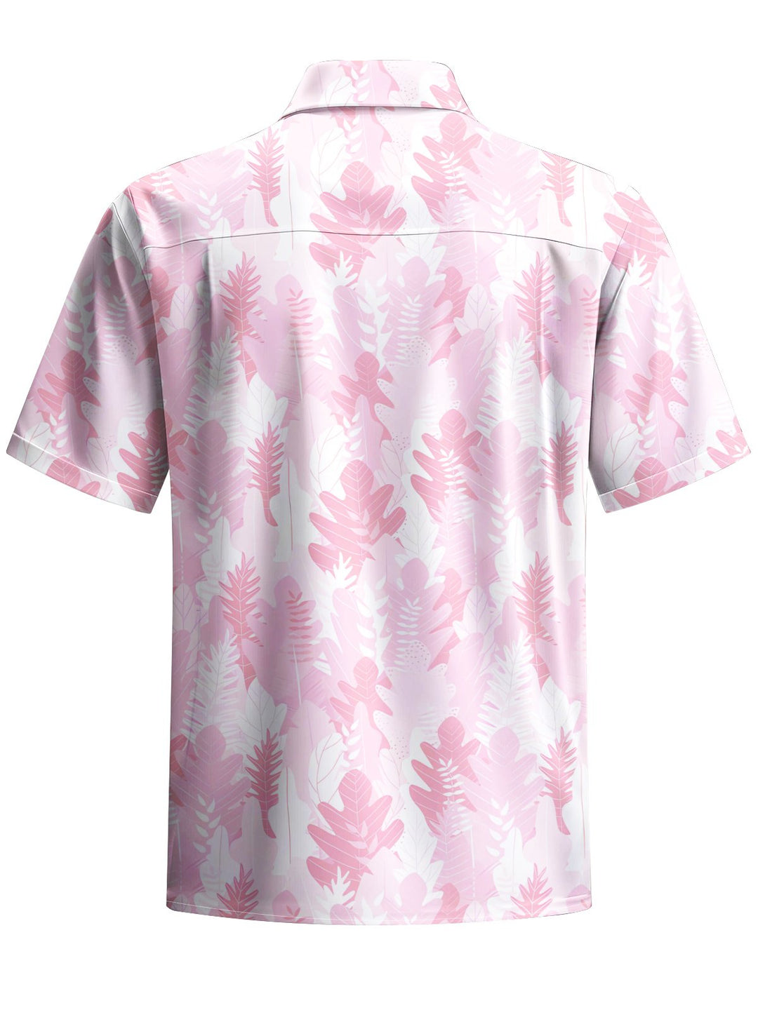 Alohadaddy® Hawaiian Leaf Art Print Chest Pocket Mens Short Sleeve Shirts Big &amp; Tall