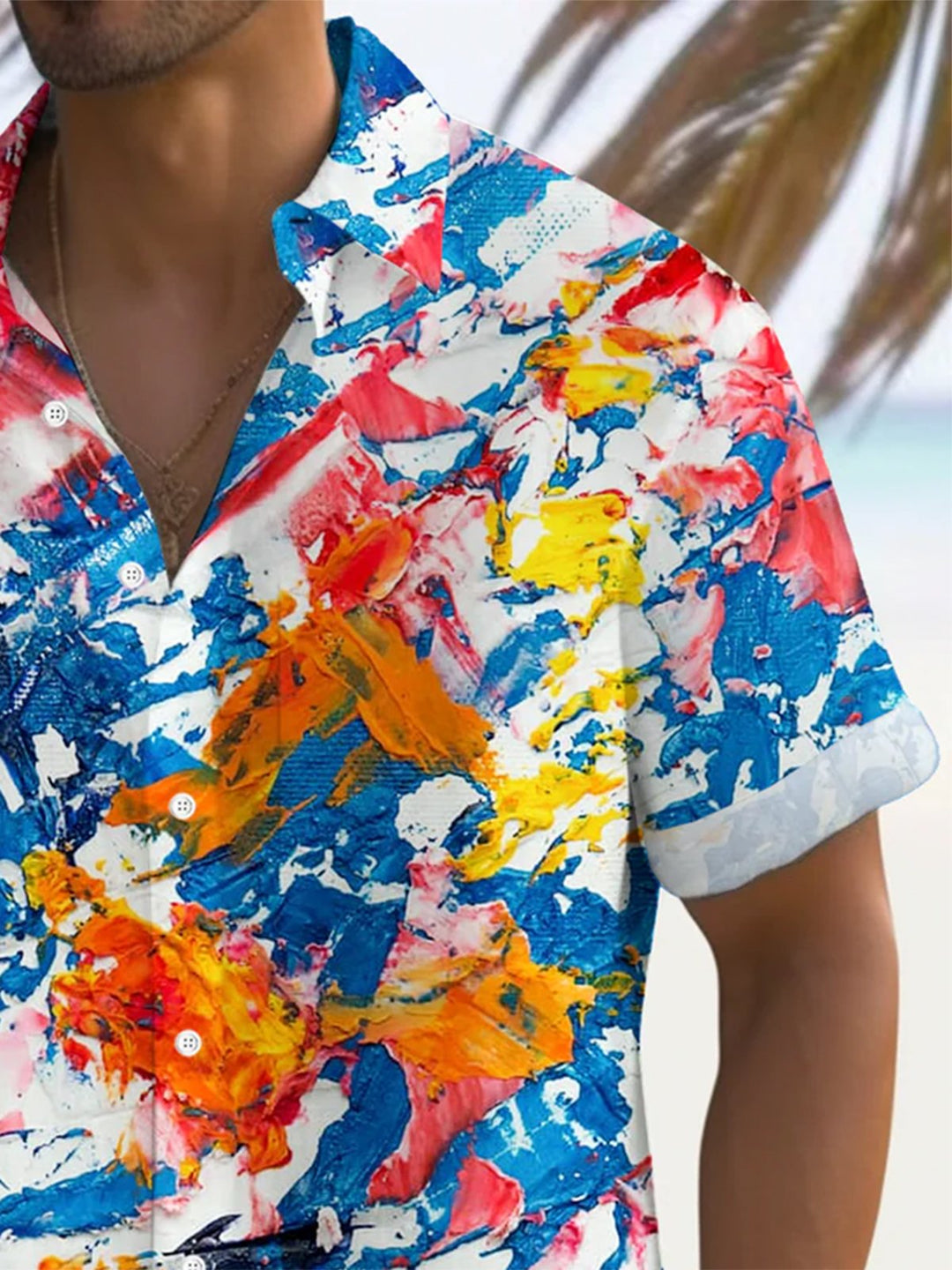 Alohadaddy® Casual Abstract Art Print Moisture Wicking Men&