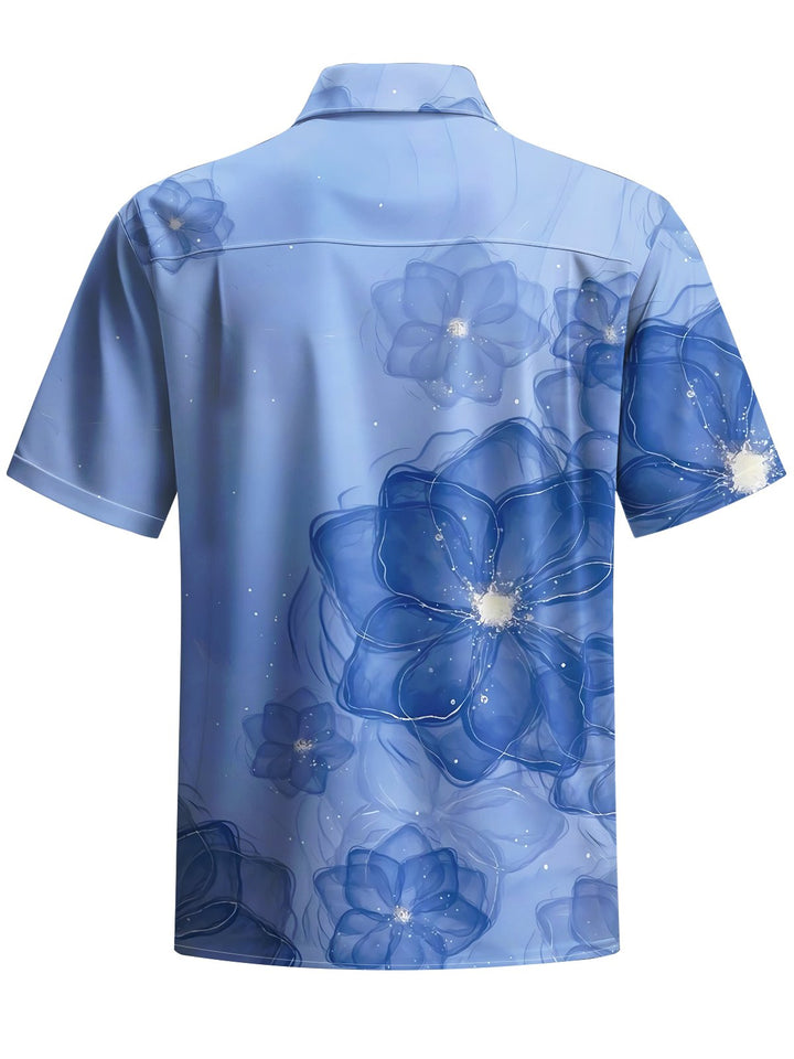 Alohadaddy® Casual Floral Art Print Mens Moisture Wicking Short Sleeve Shirt Big &amp; Tall