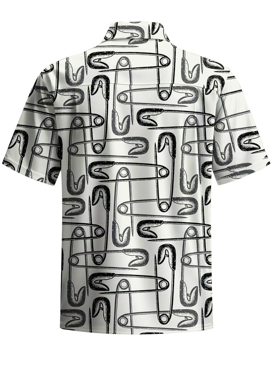 Alohadaddy® Vintage Paper Clip Art Chest Pocket Mens Short Sleeve Shirt Big &amp; Tall