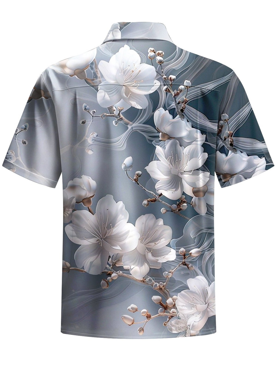 Alohadaddy® Hawaiian Floral Art Print Chest Pocket Men&