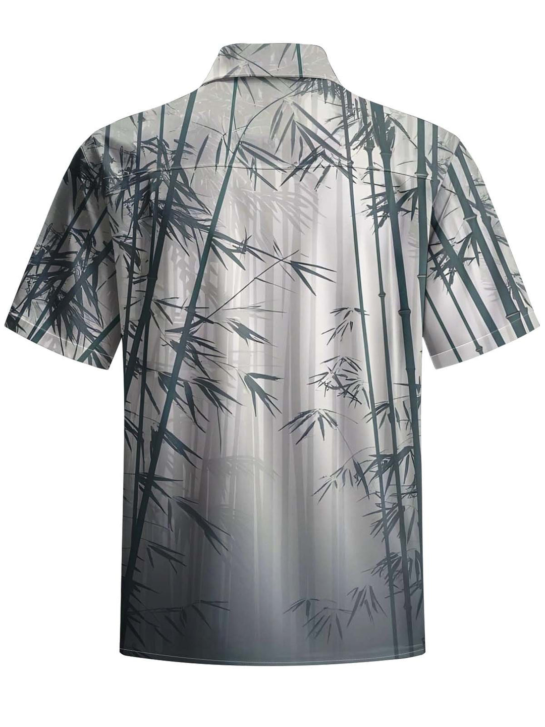 Alohadaddy® Casual Bamboo Art Print Chest Pocket Stretch Men&