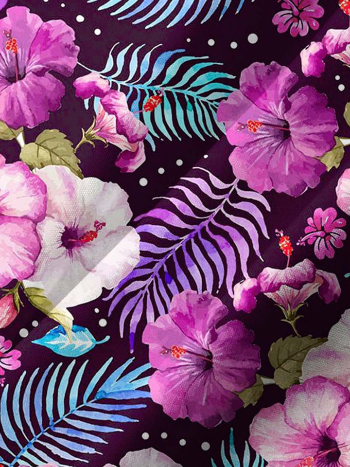 Alohadaddy® Casual Floral Print Art Pocket Stretch Men&