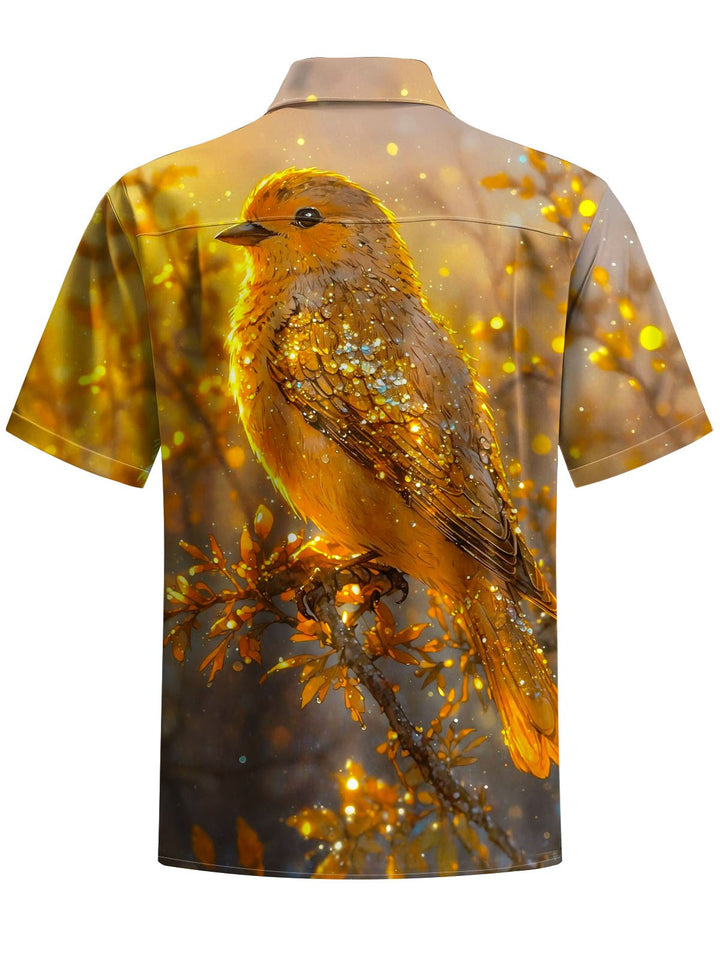 Alohadaddy® Casual Bird Print Art Pocket Stretch Men&