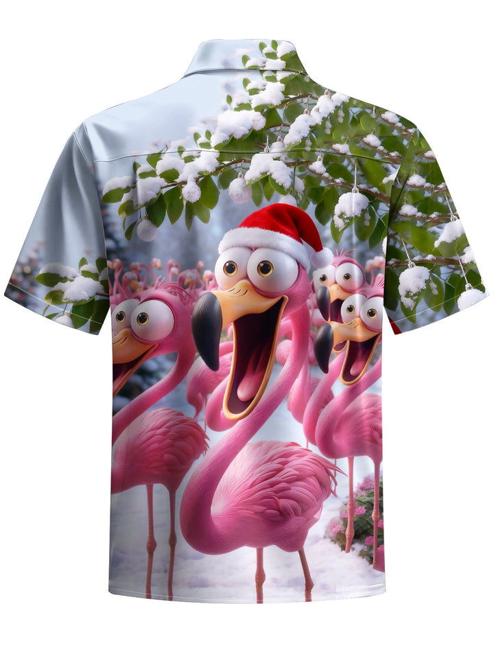 Alohadaddy® Christmas Flamingo Print Men&