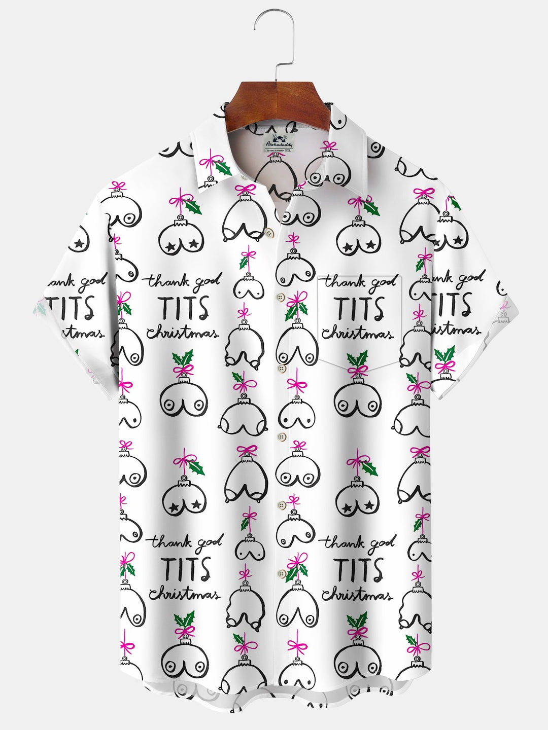 Alohadaddy® Casual Geometric Christmas Print Pocket Stretch Men&