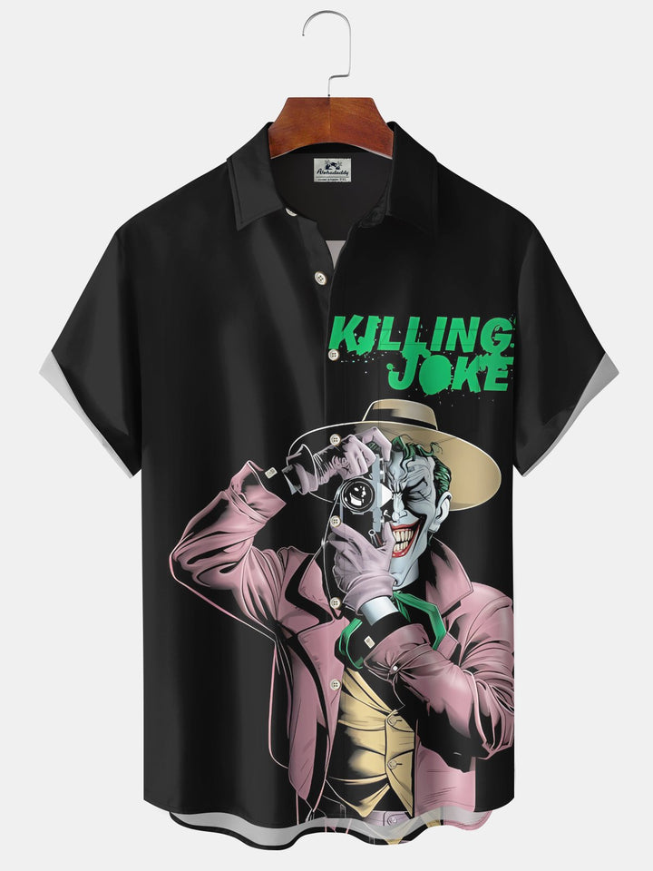 Alohadaddy® Vintage The Killing Joke Abstract Print Pocket Elastic Button Men&