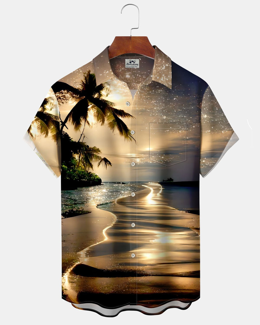 Alohadaddy® Casual Beach Vacation Print Artistic Cardigan Men&