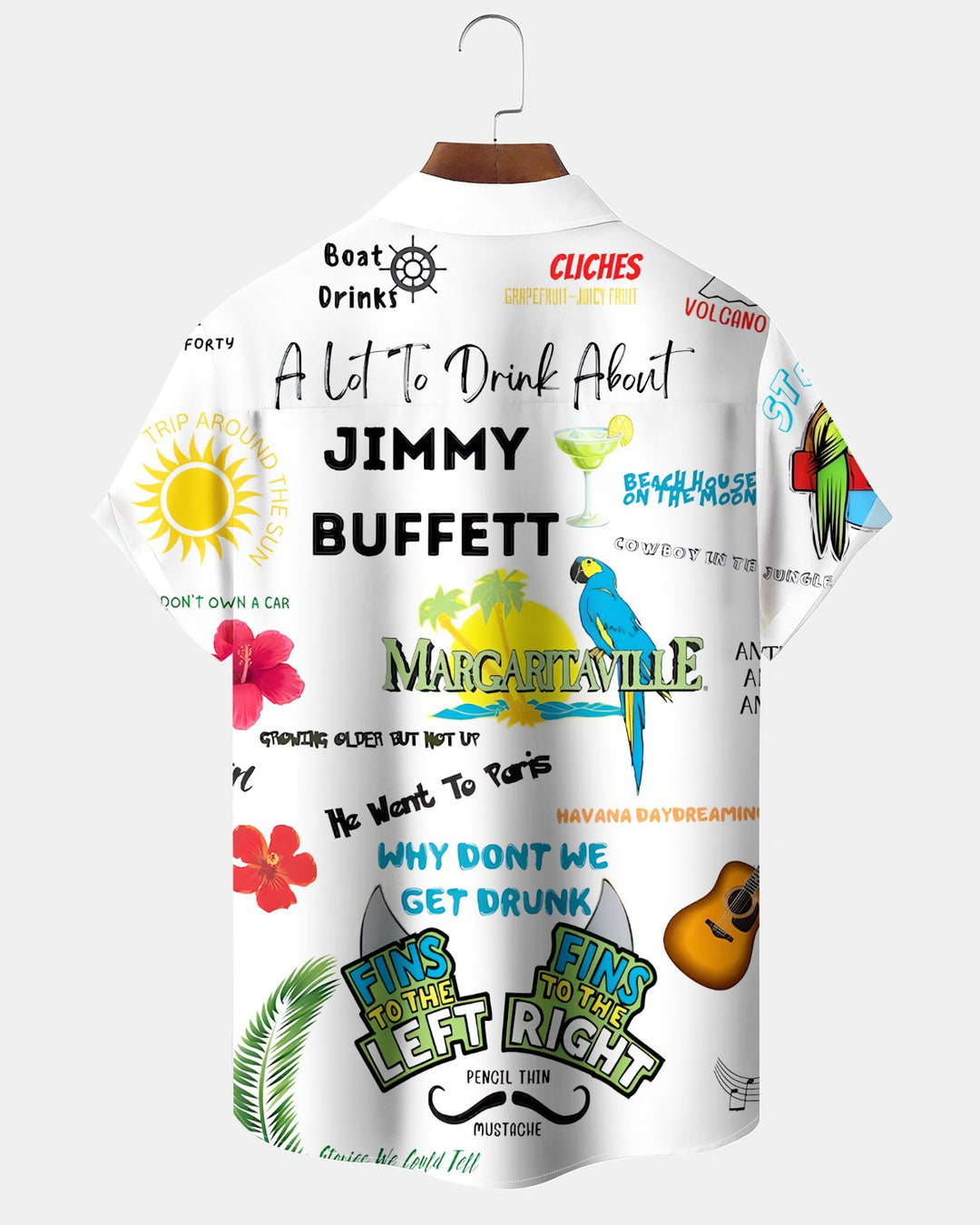 Alohadaddy® Hawaiian Parrot Print Art Button Pocket Cardigan Men&