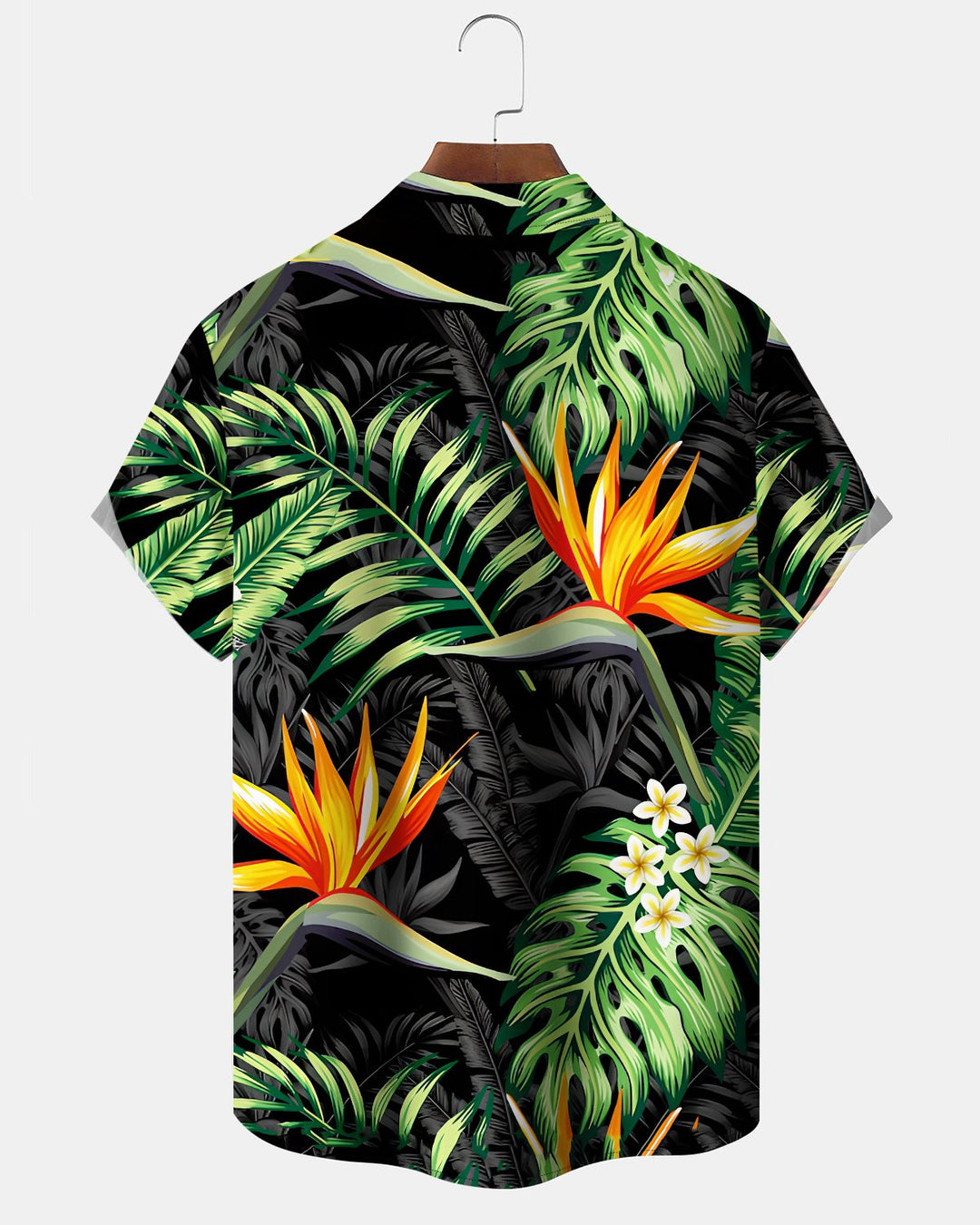 Alohadaddy® Hawaiian Palm Leaf Print Art Button Pocket Cardigan Men&