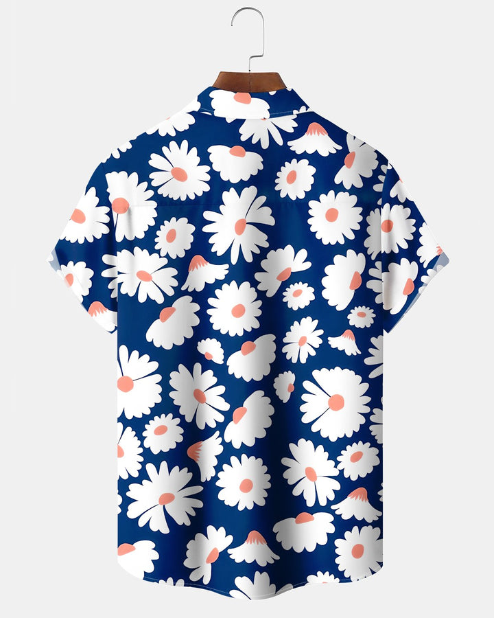 Alohadaddy® Casual Floral Print Art Button Pocket Cardigan Men&