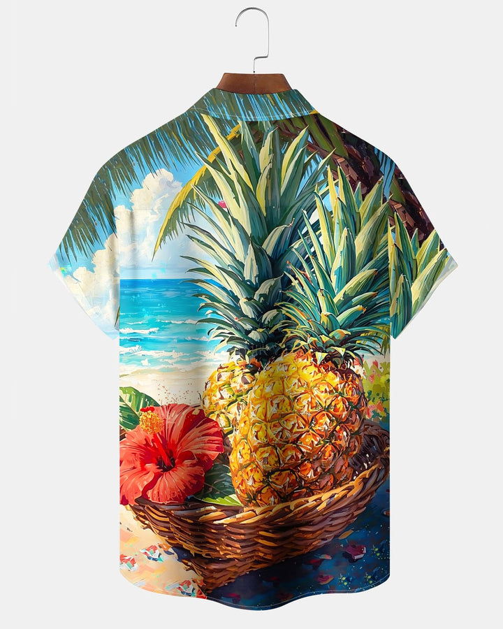 Alohadaddy® Hawaiian Pineapple Print Art Men&
