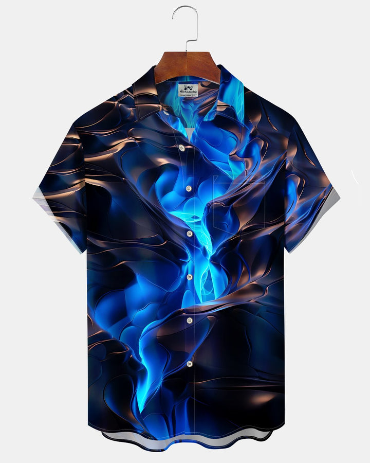 Alohadaddy® Vintage Abstract Print Art Button Pocket Cardigan Men&