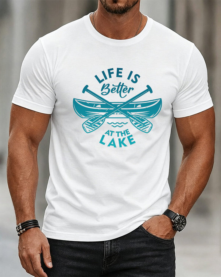 Alohadaddy® Hawaiian Boat Print Crew Neck Men&