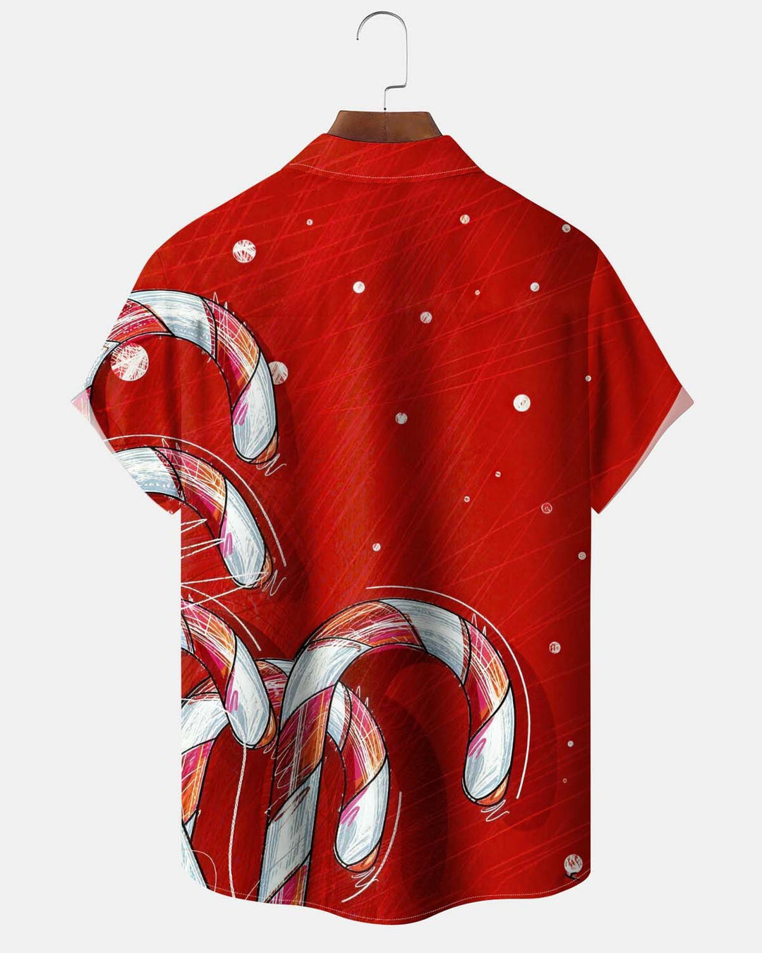 Alohadaddy® Men’s Short-Sleeve Button-Down Shirt Holiday/Christmas Graphic Print with Pocket