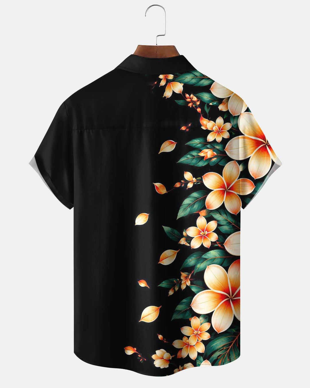 Alohadaddy® Men’s Short-Sleeve Button-Down Shirt Vintage Floral Print with Pocket