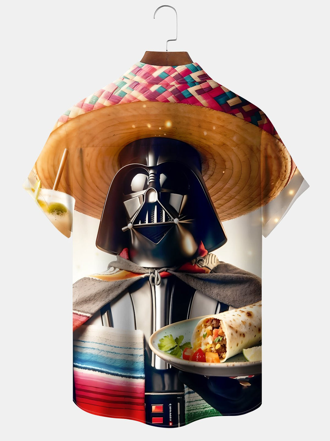 Alohadaddy Casual Star Wars Art Print Button Cardigan Pockets Stretch Polyester Long Oversized Short Sleeve Shirt