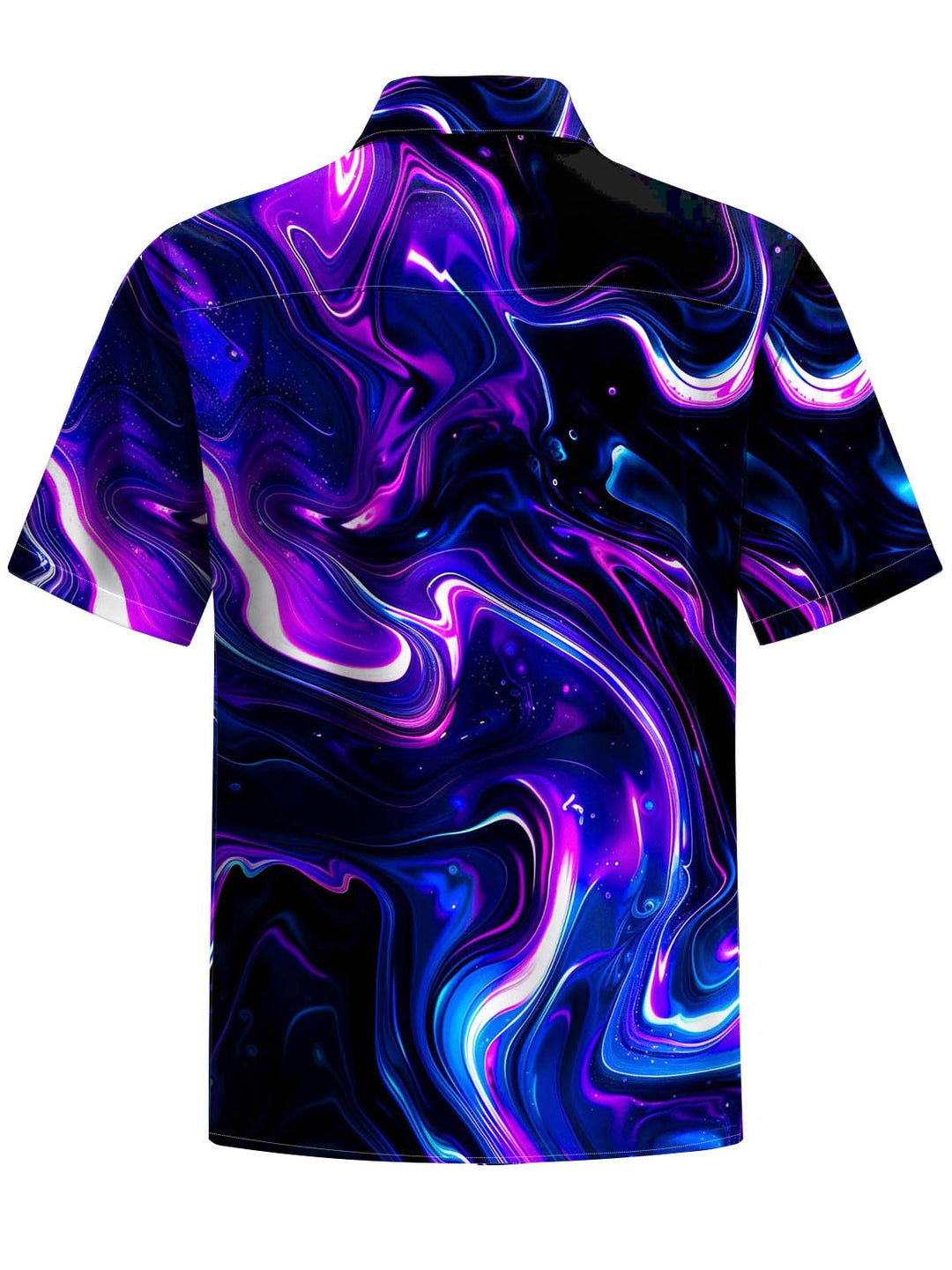 Alohadaddy® Casual Abstract Texture Print Stretch Large Size Chest Pocket Men&