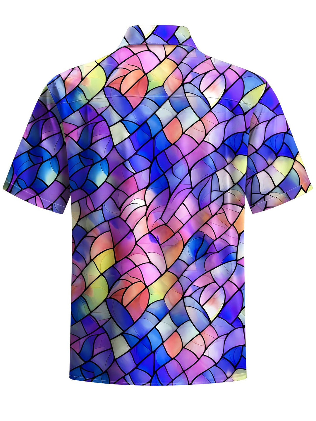 Alohadaddy® Vintage Geometric Print Chest Pocket Men&