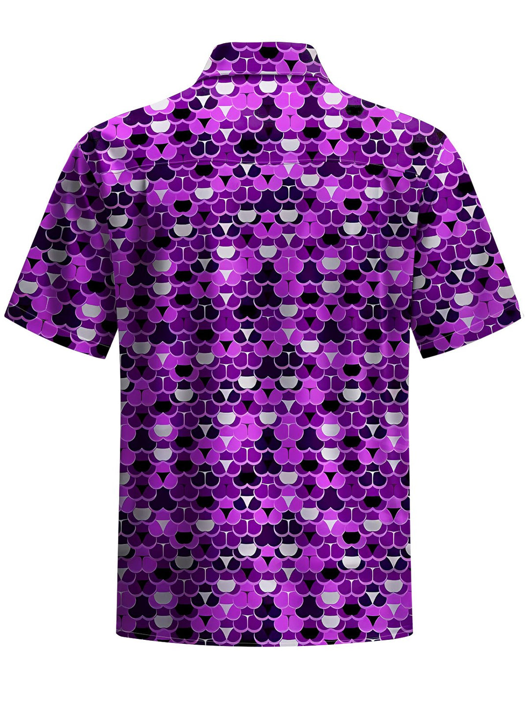 Alohadaddy® Casual Geometric Golf Art Print Chest Pocket Men&