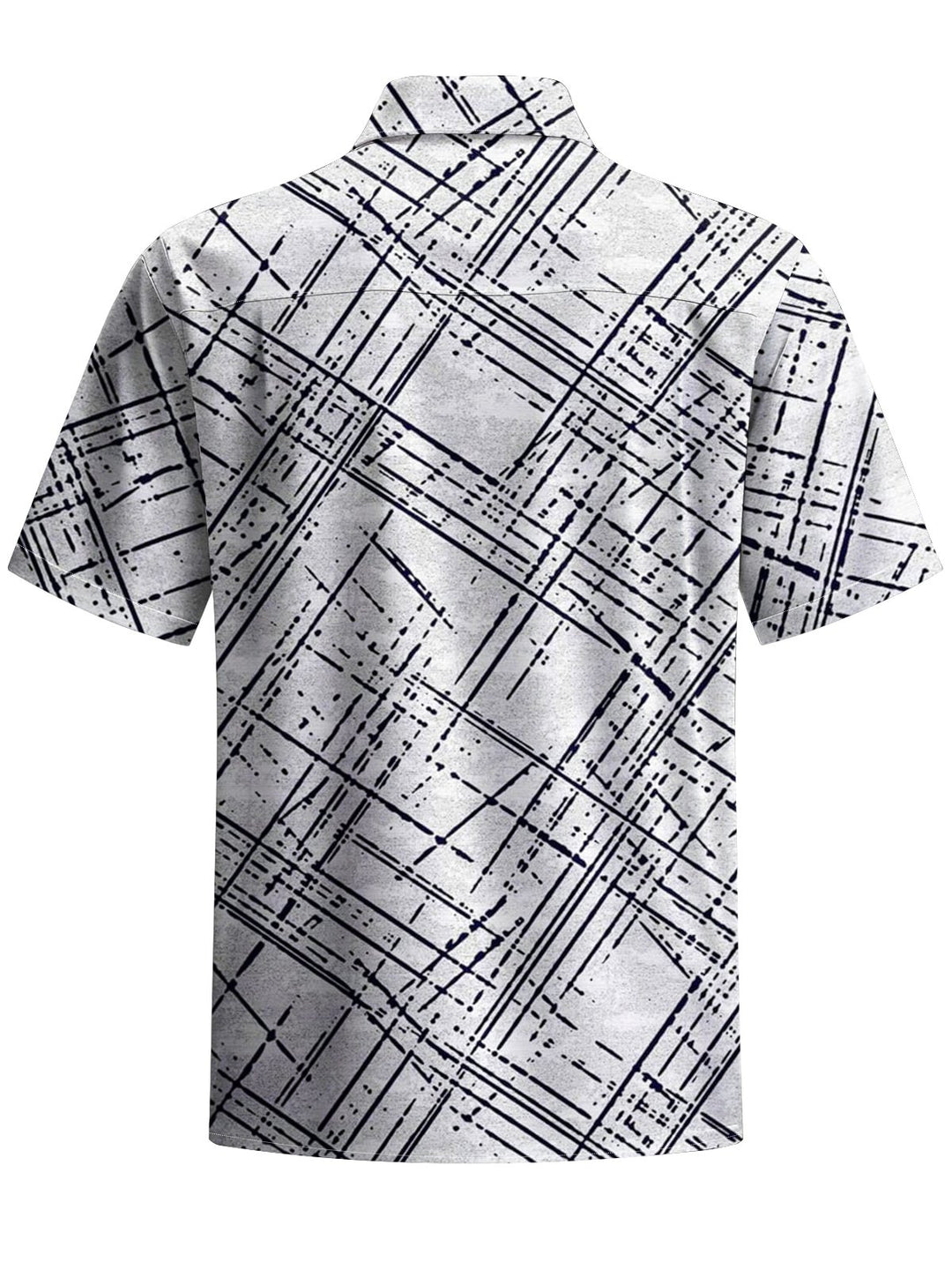 Alohadaddy® Casual Vintage Stripe Art Print Chest Pocket Men&