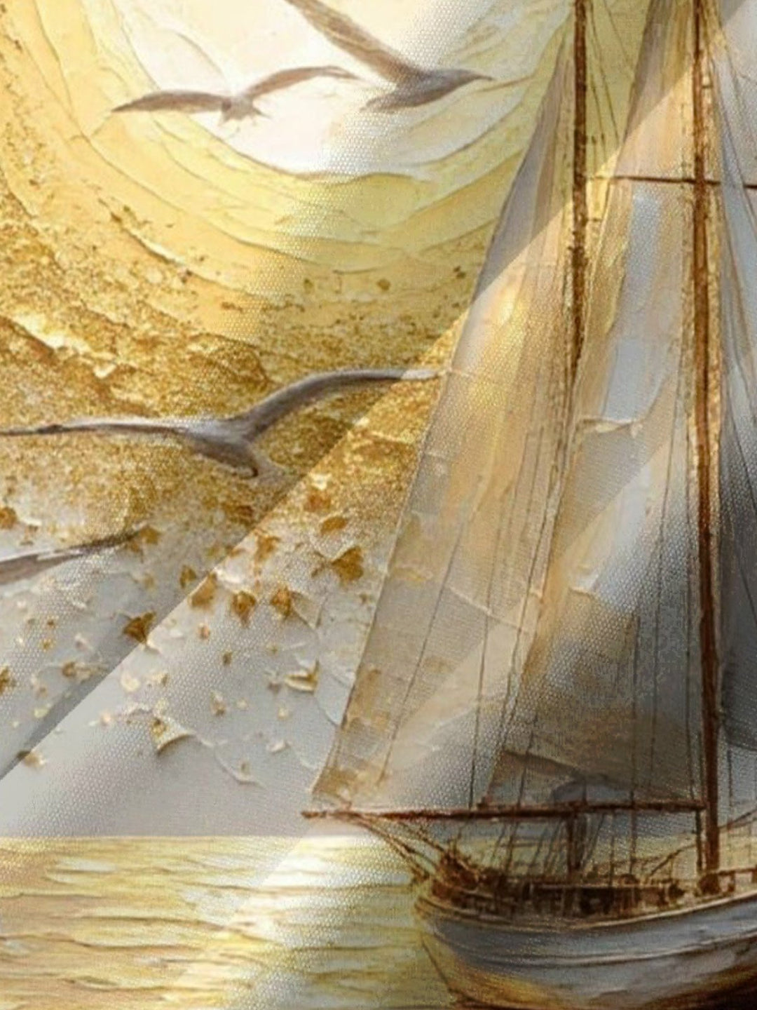 Alohadaddy® Retro Casual Oil Painting Sailboat Print Art Chest Pocket Men&
