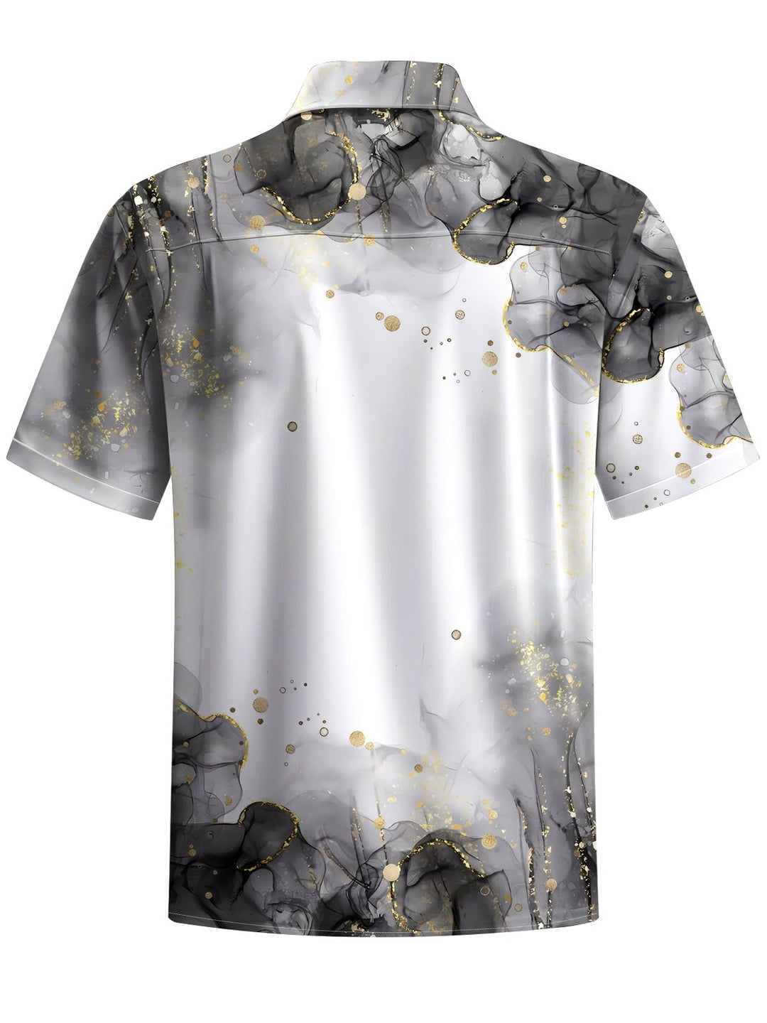 Alohadaddy® Casual Abstract Art Print Chest Pocket Men&